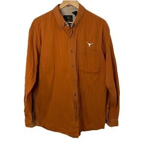 Infinity NCAA Texas Longhorns Long Sleeve Button Down Orange Shirt Men’s Large